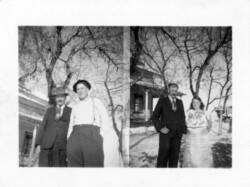 left: Harry J Chernoff with father John N Chernoff, RIght: John N Chernoff with 2nd wife Polly Barisoff Chernoffs