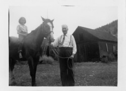 Florence Chernoff and grandfather John N Chernoff July 18, 1949 Florence and Grandfather John