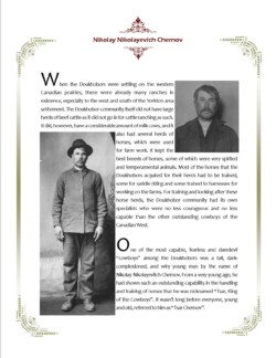 Article printed about Nikolai N. Chernoff in the USCC Doukhobor Iskra magazine from Castlegar. Courtesy of Merv Malish.
