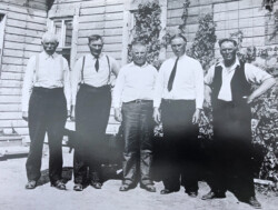 Alosha N., Vanya N., Fedya N., Misha N., Andrei N. at the Chernoff Gathering - Khutor 1942.
Nikolai (Tsar) passed away in 1932. Chernoff Brothers