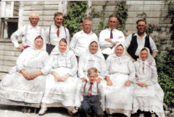 The previous photo with added colour. Brothers and Wive's Coloured