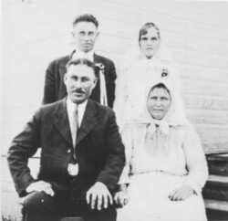 George M. Chernoff and Vera Horkoff's wedding with parents Mike N. Chernoff and Helen Chernoff. George M. Chernoff and Vera Horkoff's wedding with parents Mike N. Chernoff and Helen Chernoff.