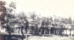 The Khutor house was two stories with 10 bedrooms and a gigantic kitchen. It had a verandah on three sides with 20 round white columns supporting it The Khutor house